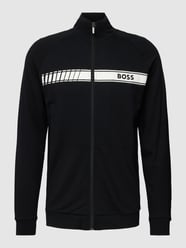 Sweatjacke mit Label-Print Modell 'Authentic' von BOSS Schwarz - 1