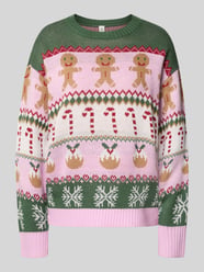 Pullover mit Weihnachtsmotiv-Strick von ONLY Pink - 21