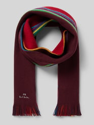 Wollschal mit Label-Stitching von PAUL SMITH Rot - 11