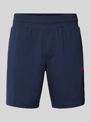 Regular Fit Shorts mit Label-Print von HUGO Blau - 4