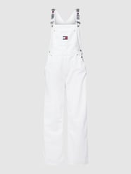 Ogrodniczki z naszywką z logo model ‘DUNGAREE’ od Tommy Jeans Biały - 7