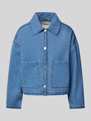 Loose fit jeansjack met wol van IQ Studio - 25