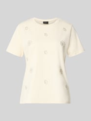 slim fit T-shirt van katoenmix van s.Oliver BLACK LABEL Beige - 20
