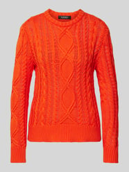 Strickpullover mit gerippten Abschlüssen Modell 'HILVAITE' von Lauren Ralph Lauren Orange - 10