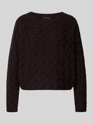 Strickpullover mit Zopfmuster und Rundhalsausschnitt von Oui - 9