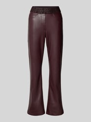 Bootcut broek in leerlook, model 'FELICE' van Cambio Bordeaux - 43