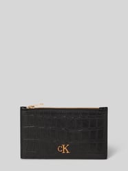 Pasjeshouder van echt kalfsleer, model 'Croc' van CK Calvin Klein - 28