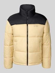 Gewatteerd jack met labelprint van REVIEW Beige - 16