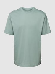 T-shirt met geribde ronde hals, model 'FRED' van Only & Sons Groen - 22