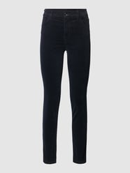 Stoffen broek van katoenmix van Marc Cain Blauw - 28