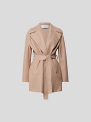 Wolljacke mit Taillengürtel von Harris Wharf London Beige - 1