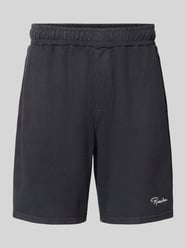 Relaxed fit korte broek in riblook, model 'SIGNAR' van Pegador - 15