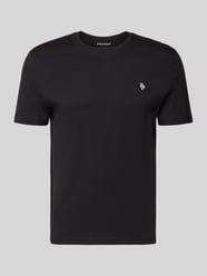 Basic Slim Fit T-Shirt mit Flock-Logo auf der Brust von REVIEW - 20
