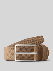 Gürtel aus echtem Leder in Suede-Optik von Pierre Cardin Beige - 34