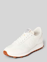 Sneakersy z mieszanki skóry i tkaniny z detalem z logo od Polo Ralph Lauren - 22