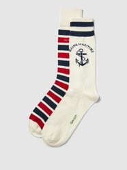 Socken mit Streifenmuster im 2er-Pack von Gant Weiß - 34