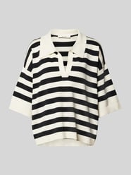 Strickshirt mit Umlegekragen und V-Ausschnitt von Gestuz - 1