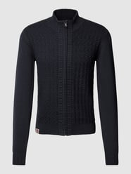 Strickjacke mit Reißverschluss Modell 'TRONDHEIM' von Napapijri Schwarz - 1