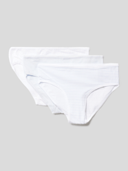 Slip mit Spitzenbesatz im 3er-Pack Modell 'Briefs' von Mango Blau / Türkis - 25