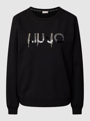 Sweatshirt mit Label-Print von LIU JO SPORT Schwarz - 24