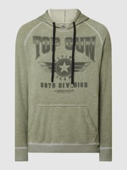 Bluza z kapturem z logo od Top Gun Zielony - 4