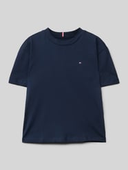 T-Shirt mit Logo-Stitching von Tommy Hilfiger Teens Blau - 28