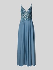 Abendkleid mit floralem Pailettenbesatz von Laona - 26