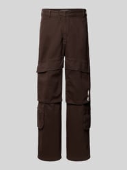 Baggy Fit Cargohose mit Label-Print von REVIEW Braun - 27