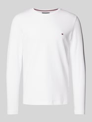 Slim Fit Longsleeve mit Logo-Stitching von Tommy Hilfiger Weiß - 3