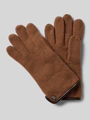 Gewalkte handschoenen van scheerwol met wapenembleem van Roeckl - 35