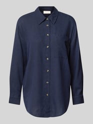 Relaxed fit linnen blouse met borstzak, model 'Lava' - ig_xxl van FREE/QUENT - 20