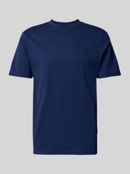 T-shirt z prążkowanym, okrągłym dekoltem model ‘JENS’ od Blend - 35