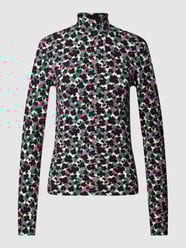 Shirt met lange mouwen en turtleneck, model 'Neyo Cute Flower Peached' van Colourful Rebel Roze - 2