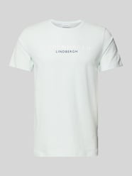 T-Shirt mit Label-Print Modell 'Copenhagen' von Lindbergh Blau - 38