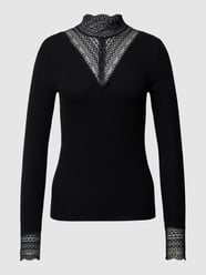 Longsleeve mit Lochmuster Modell 'TILDE' von Only Schwarz - 28