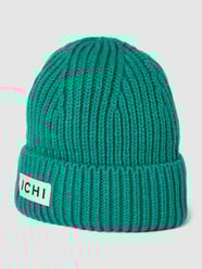 Beanie met labeldetail, model 'AEMMA' van ICHI Groen - 34