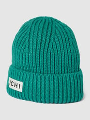 Beanie mit Label-Detail Modell 'AEMMA' von ICHI Grün - 47