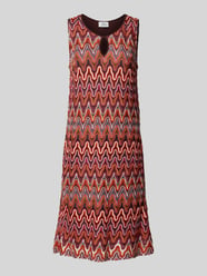 Knielanges Kleid mit Schlüsselloch-Ausschnitt von ROBE LÉGÈRE Rot - 7