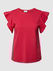 T-shirt met volantmouwen, model 'SUMMER' van Vila Roze - 34