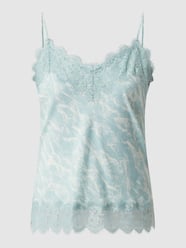 Top met kant van Rosemunde Blauw / turquoise - 34