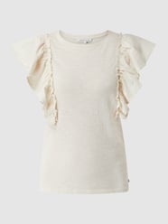 Top mit Volants  von Tom Tailor Denim Beige - 32
