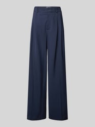 Wide leg pantalon met bandplooien, model 'Kay Piet' van MOS MOSH - 25