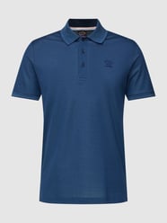 Poloshirt mit Logo-Stitching Modell 'Melange' von Paul & Shark Blau - 40