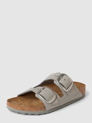Sandalen van leer met doornsluitingen, model 'Arizona Big Buckle' van Birkenstock Grijs - 33