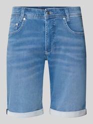Bermudy o kroju regular fit z tkaniny stylizowanej na denim z wpuszczanymi kieszeniami od MAC - 12