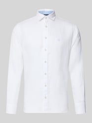 Koszula z lnu o kroju slim fit z kołnierzykiem typu cutaway od Fynch-Hatton - 14
