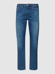 Regular Fit Jeans mit Label-Details Modell 'Maine' von BOSS Orange Blau - 7