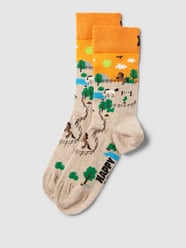 Sokken met all-over motief, model 'Horse' van Happy Socks Oranje - 35