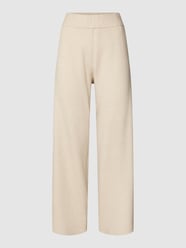 Broek van viscosemix in wollook met verkorte pijpen van Gerry Weber Wit - 18