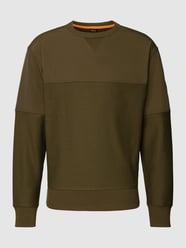 Sweatshirt mit Label-Patch Modell 'Wetwill' von BOSS Orange Grün - 38